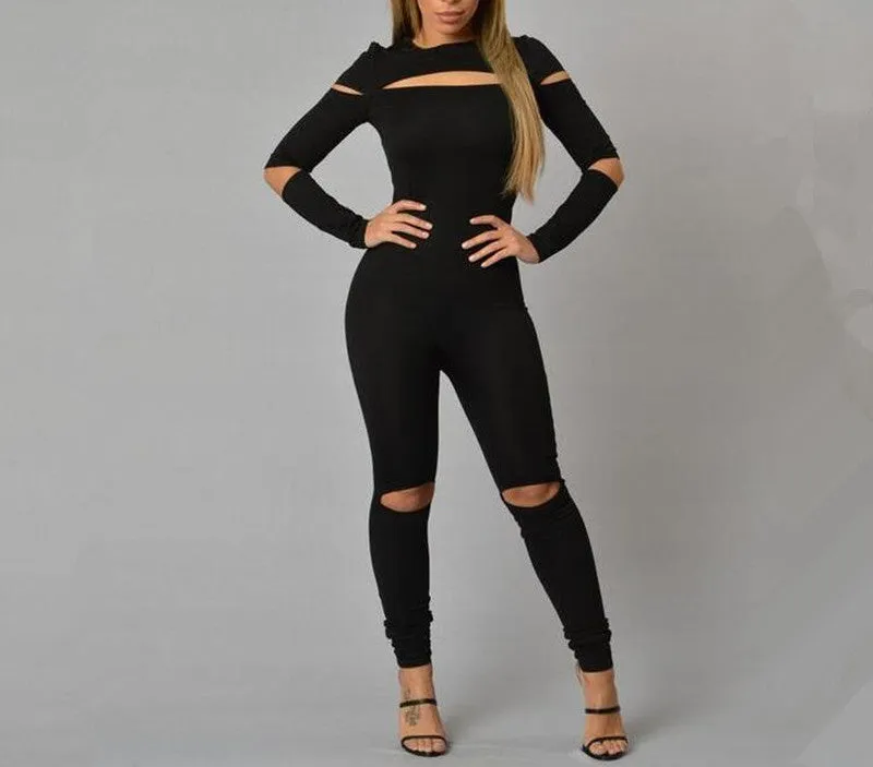 3 Colors Autumn Winter Rompers Women Jumpsuit Plus Size Solid Black Bodysuits Long Sleeve Skinny Bodycon Zipper XD501