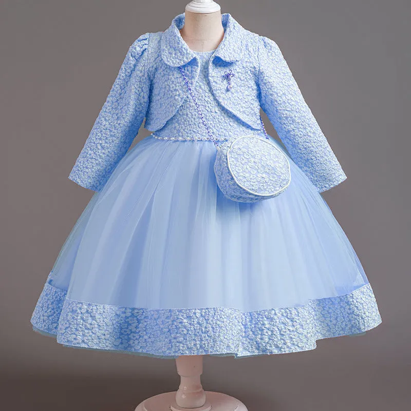 Adorable Autumn and Winter Princess Dress for Little Girls