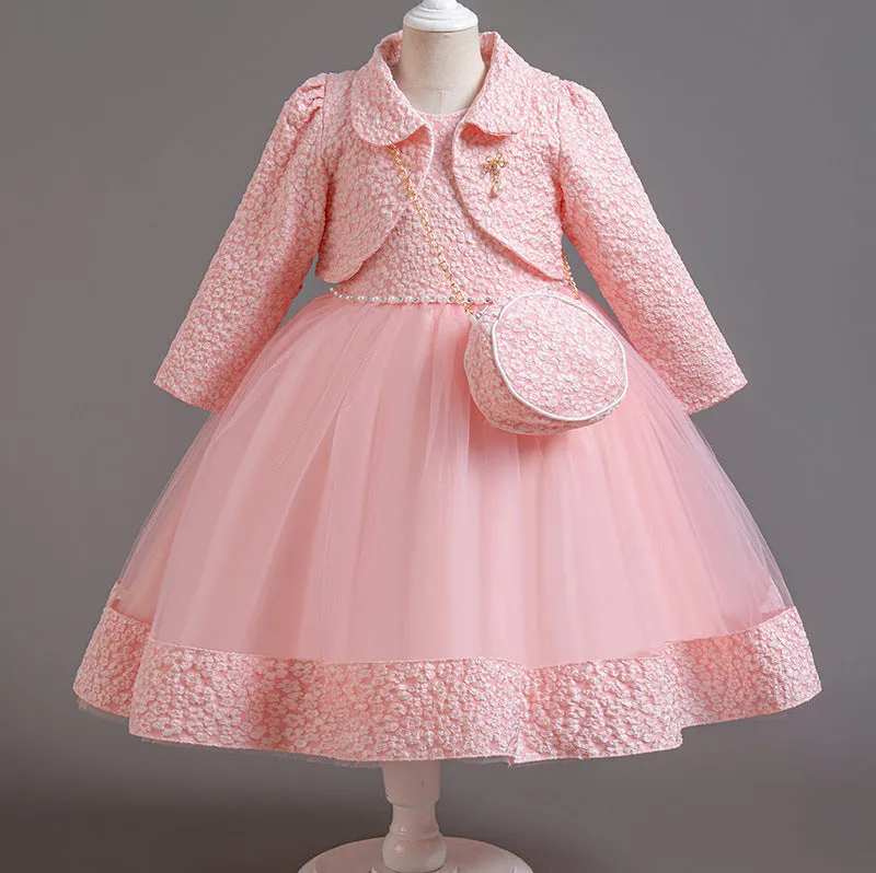 Adorable Autumn and Winter Princess Dress for Little Girls