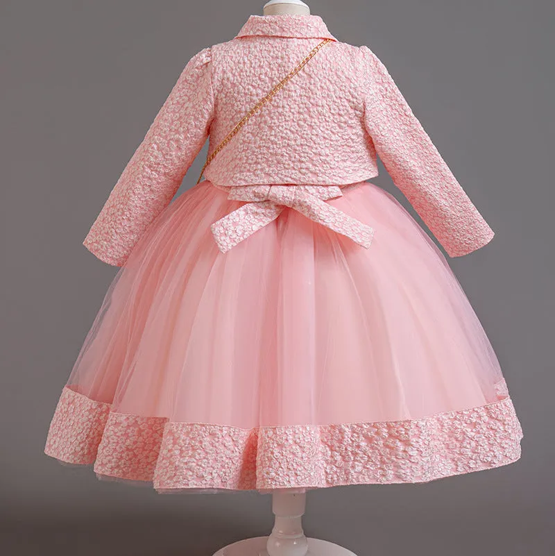 Adorable Autumn and Winter Princess Dress for Little Girls