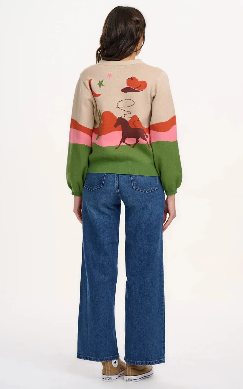 Adrian Cardigan Oatmeal Desert Cowgirl