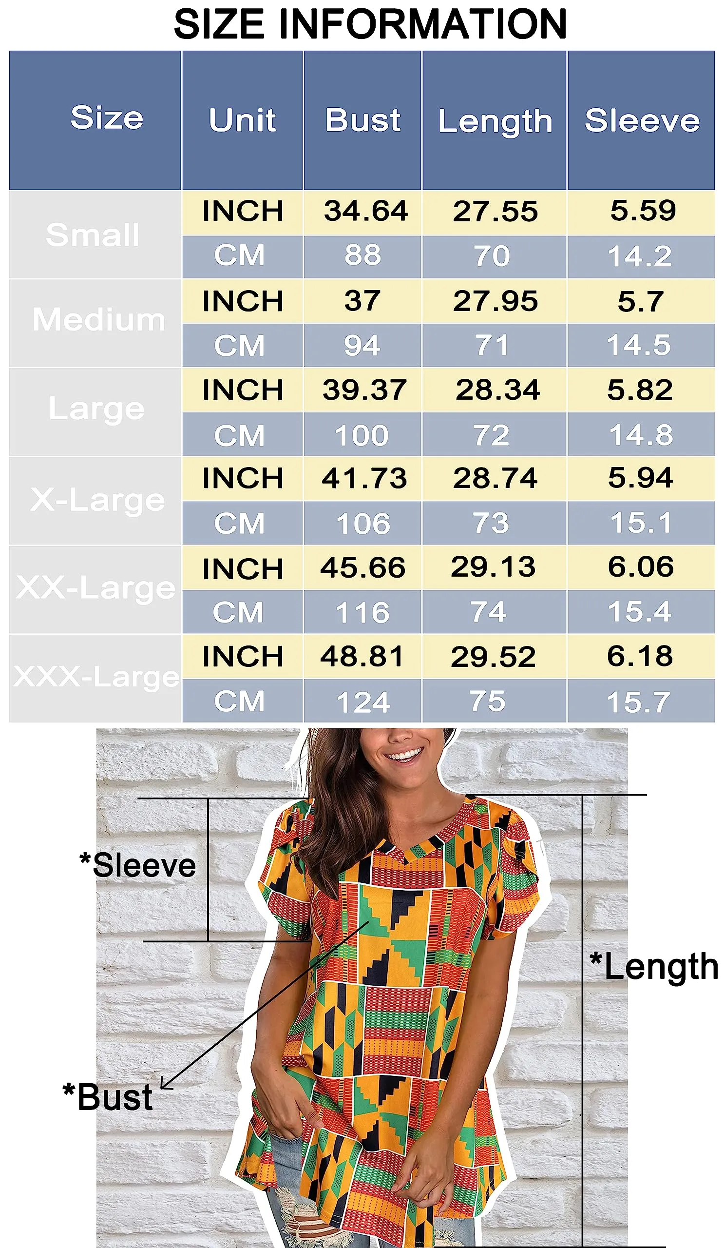 Afibi Womens Print Shirt African Dashiki Short Sleeve V Neck Loose Tunic Tops (Large, Golden Green)