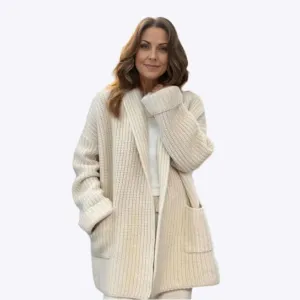 Alberta - Warm Elegance for Every Season Woman's Long Cardigan