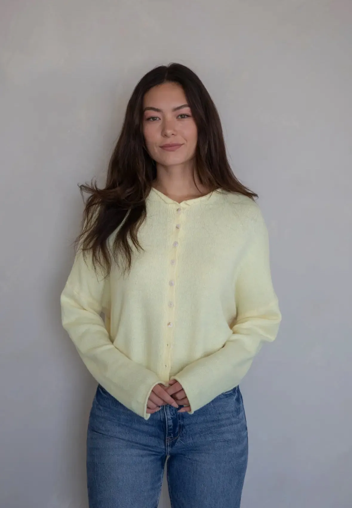 Ashtyn Cardigan - Butter Yellow