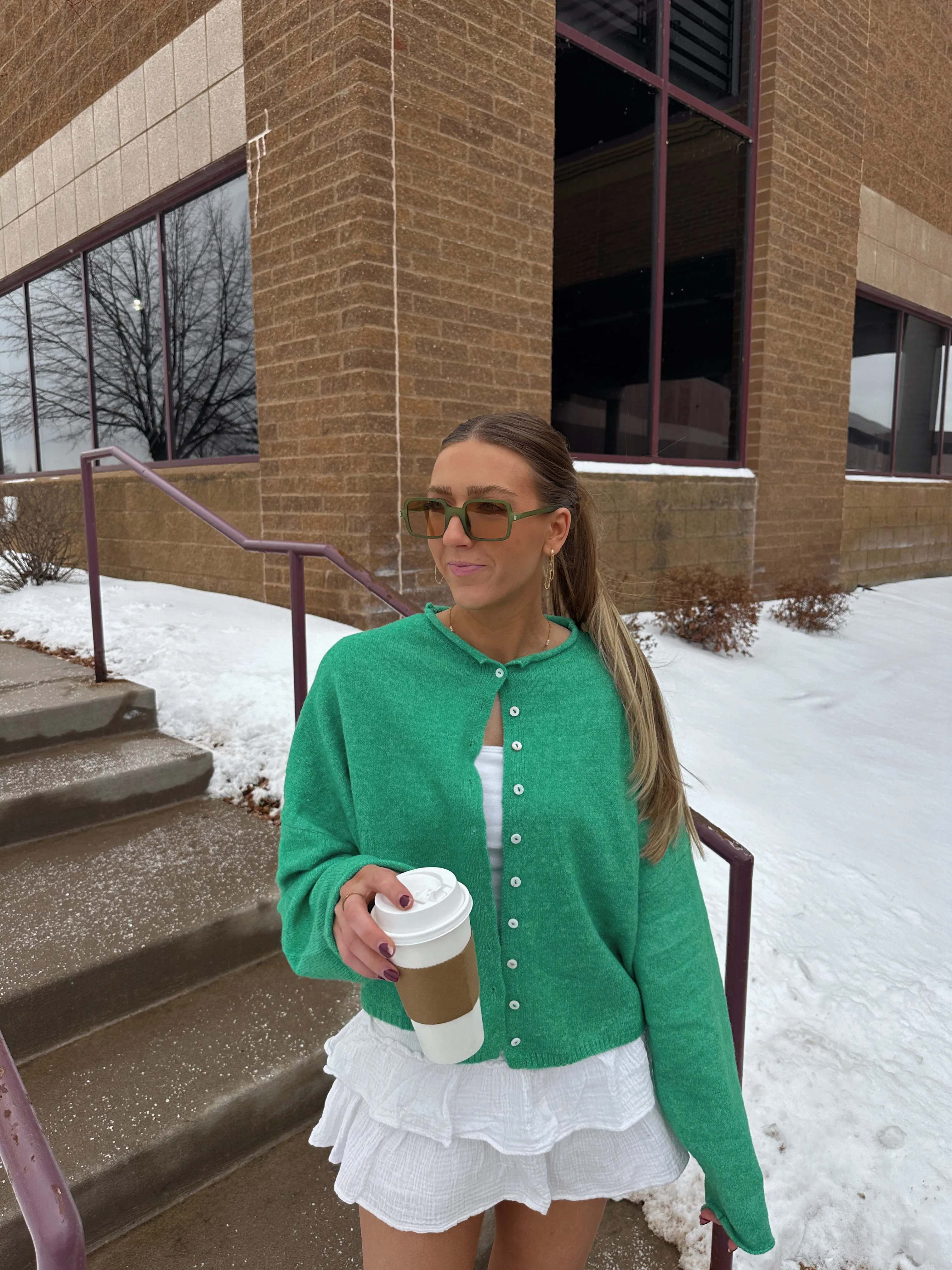 Ashtyn Cardigan - Kelly Green
