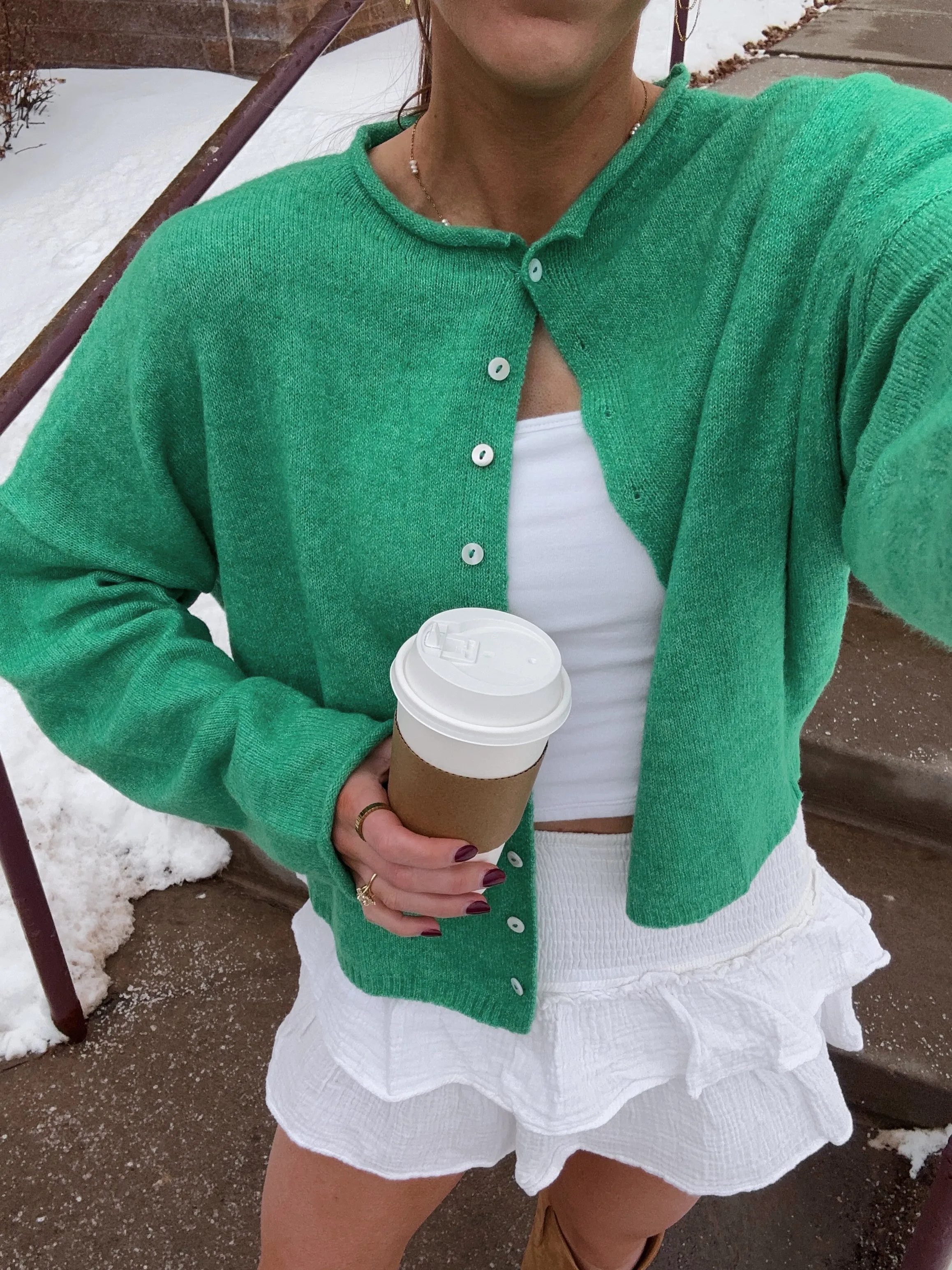 Ashtyn Cardigan - Kelly Green