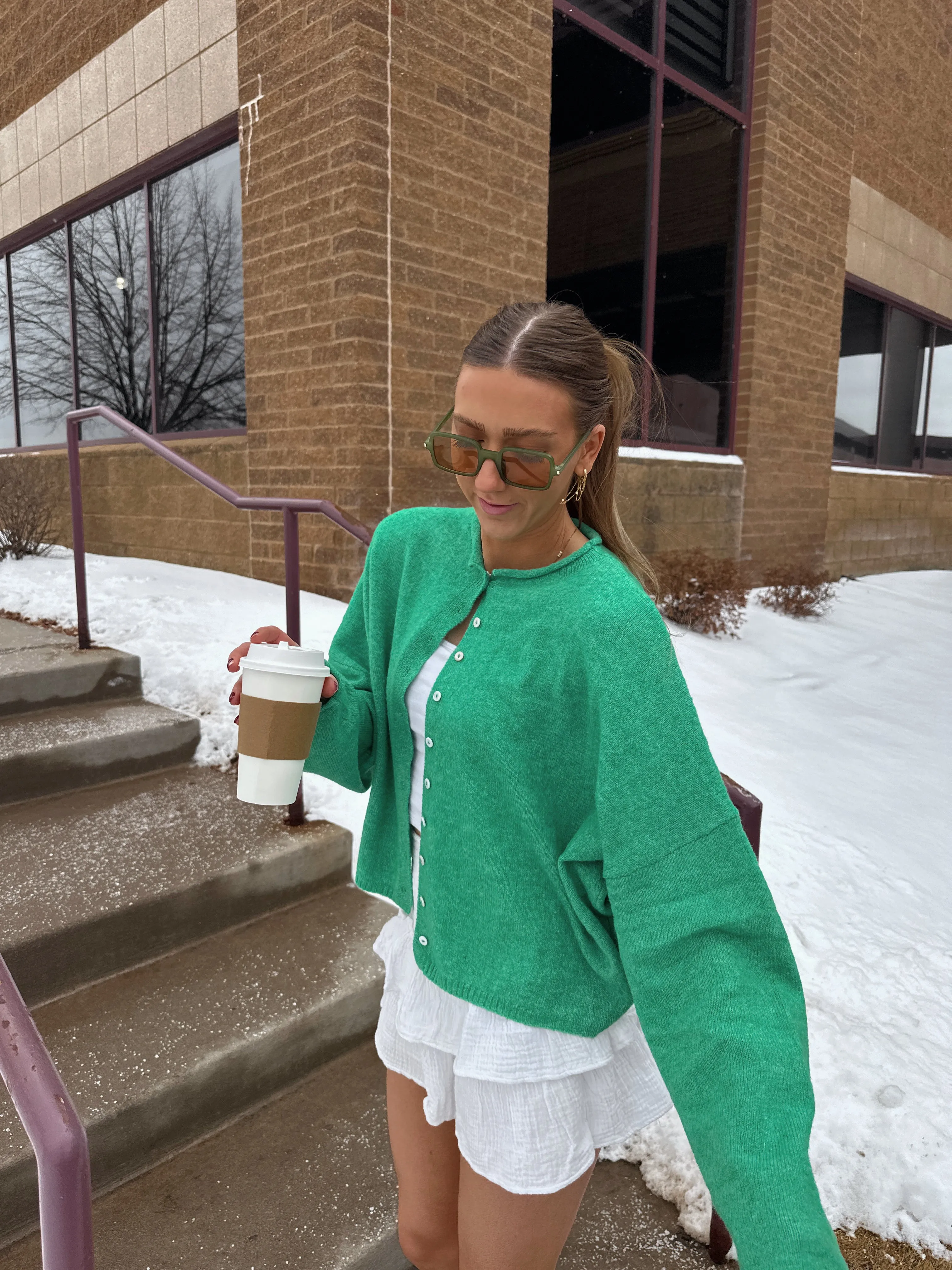 Ashtyn Cardigan - Kelly Green