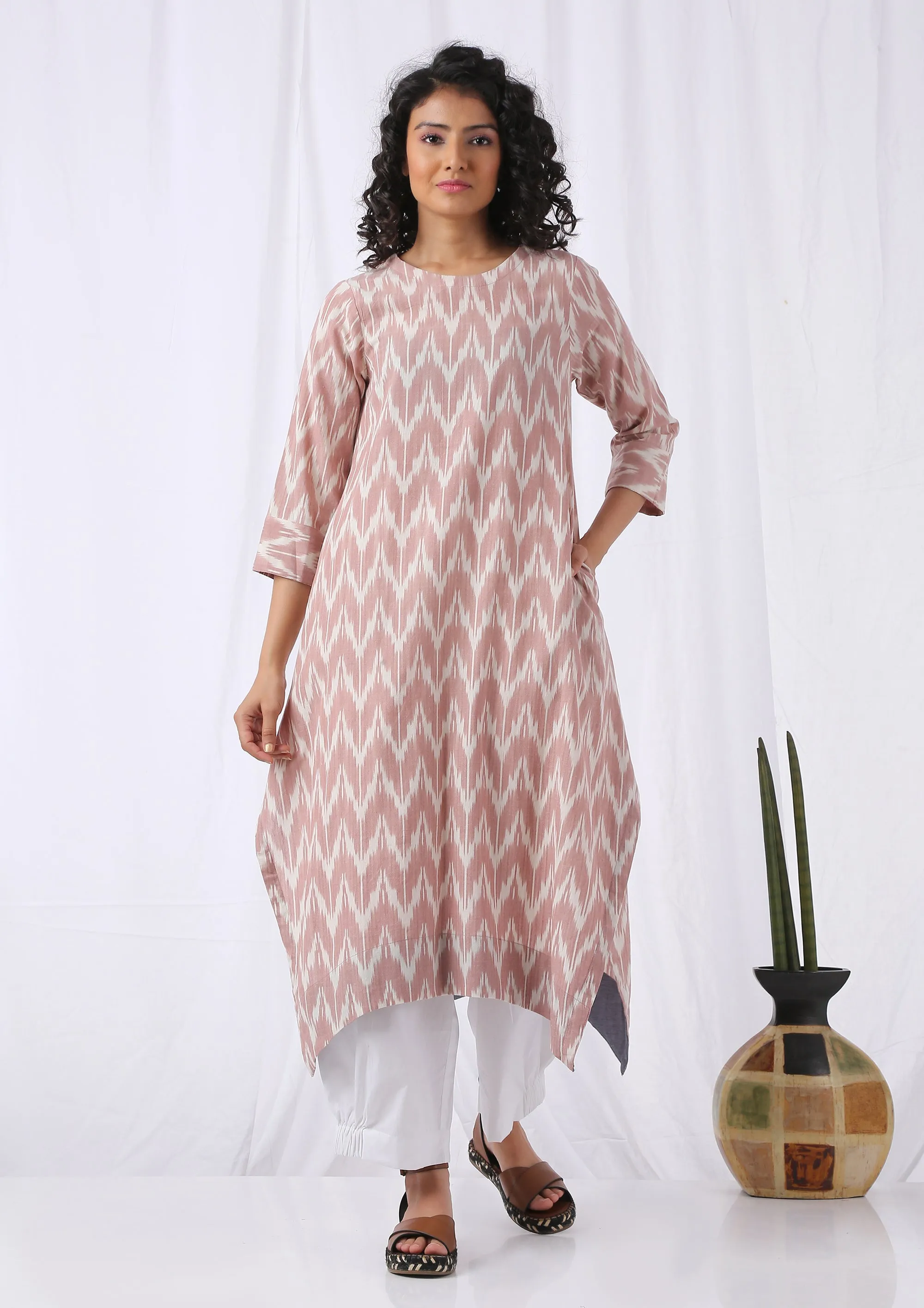 ASYMMETRICAL IKAT TUNIC