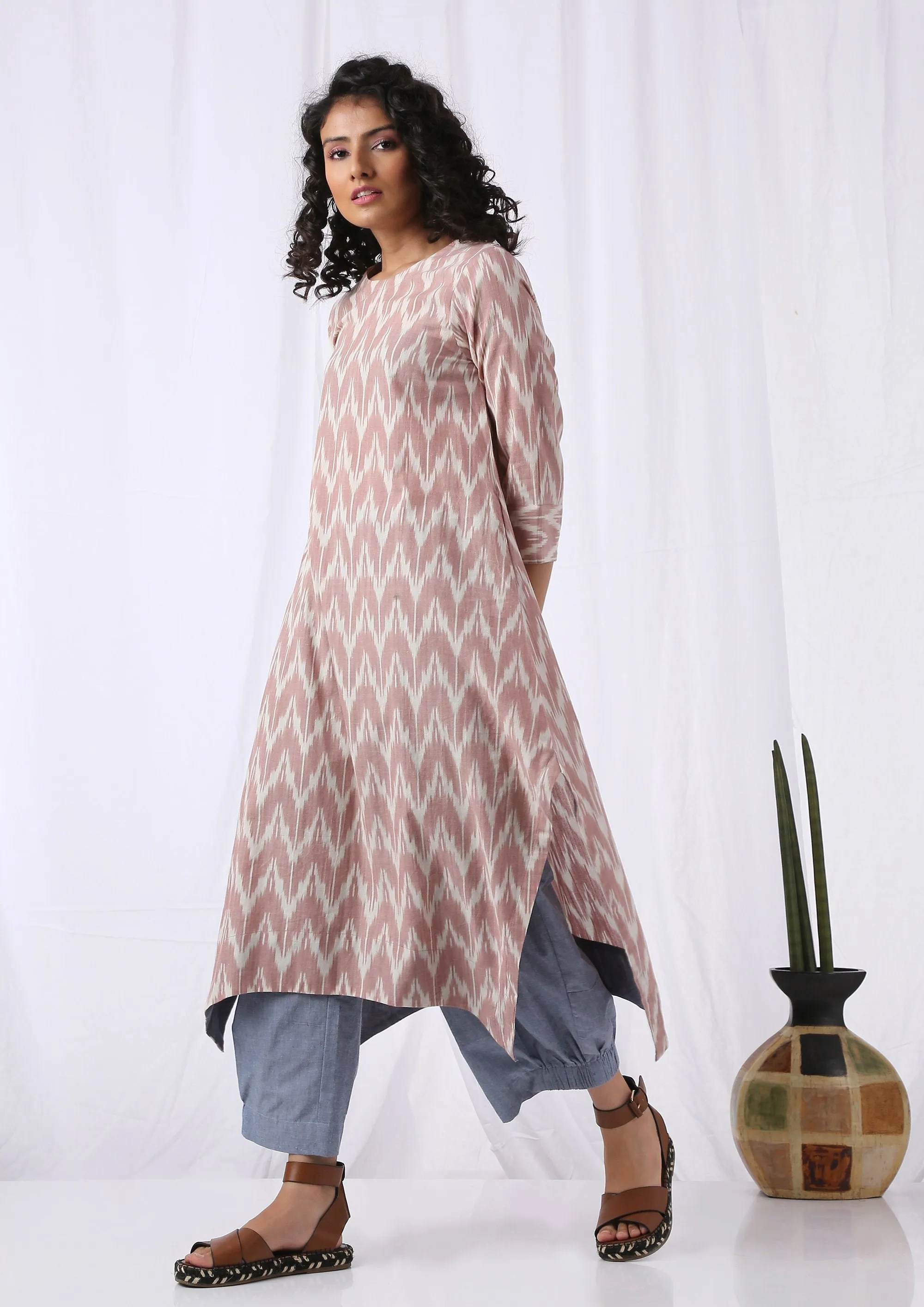 ASYMMETRICAL IKAT TUNIC