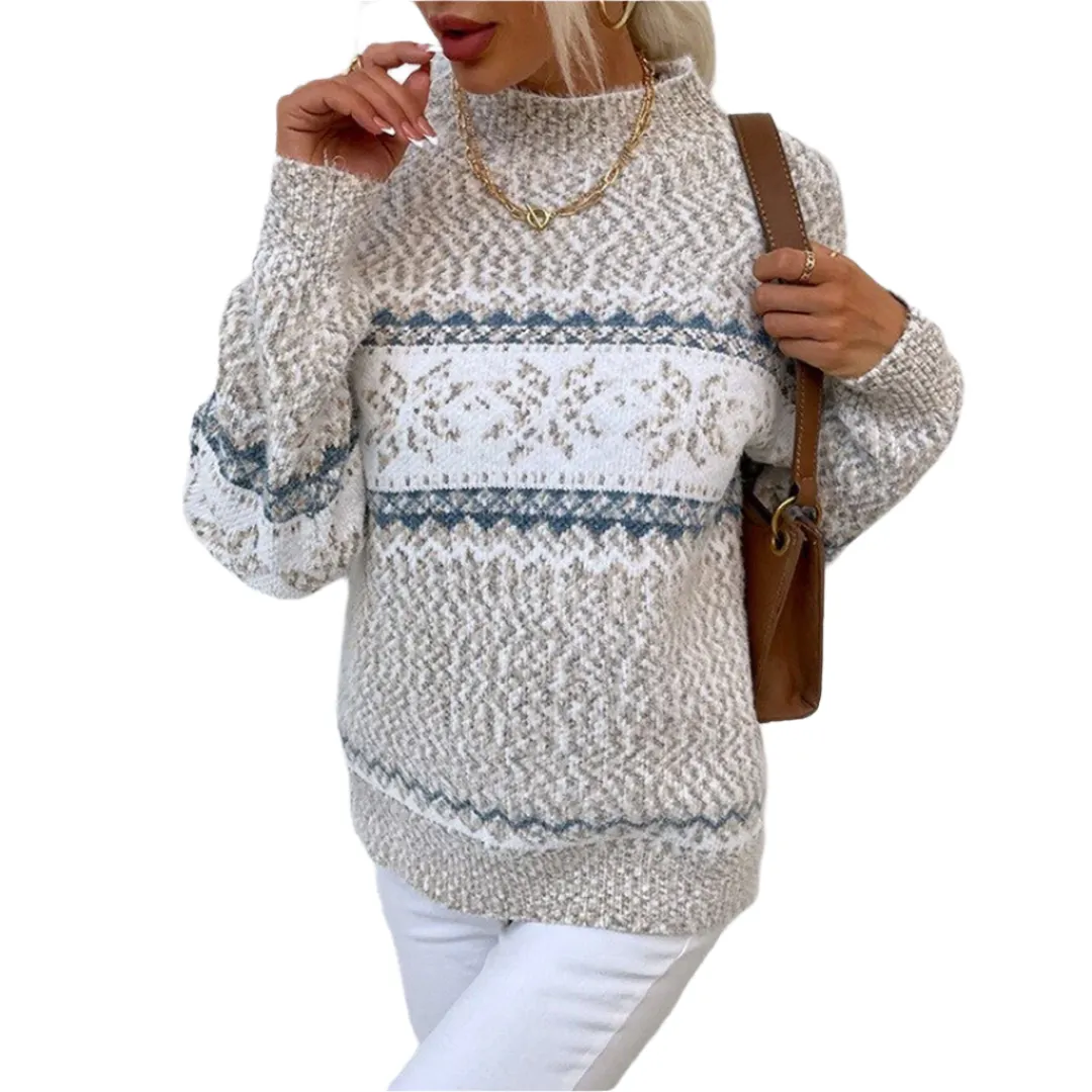 Aurora – Cozy Snowflake Winter Sweater for Women