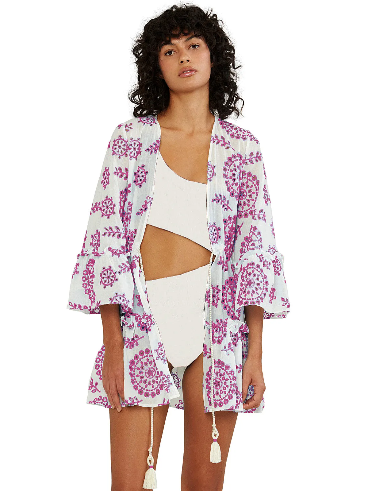 Azalea Ruffled Short Kimono ::RET