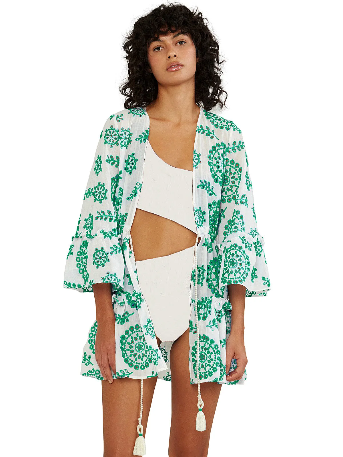 Azalea Ruffled Short Kimono ::RET