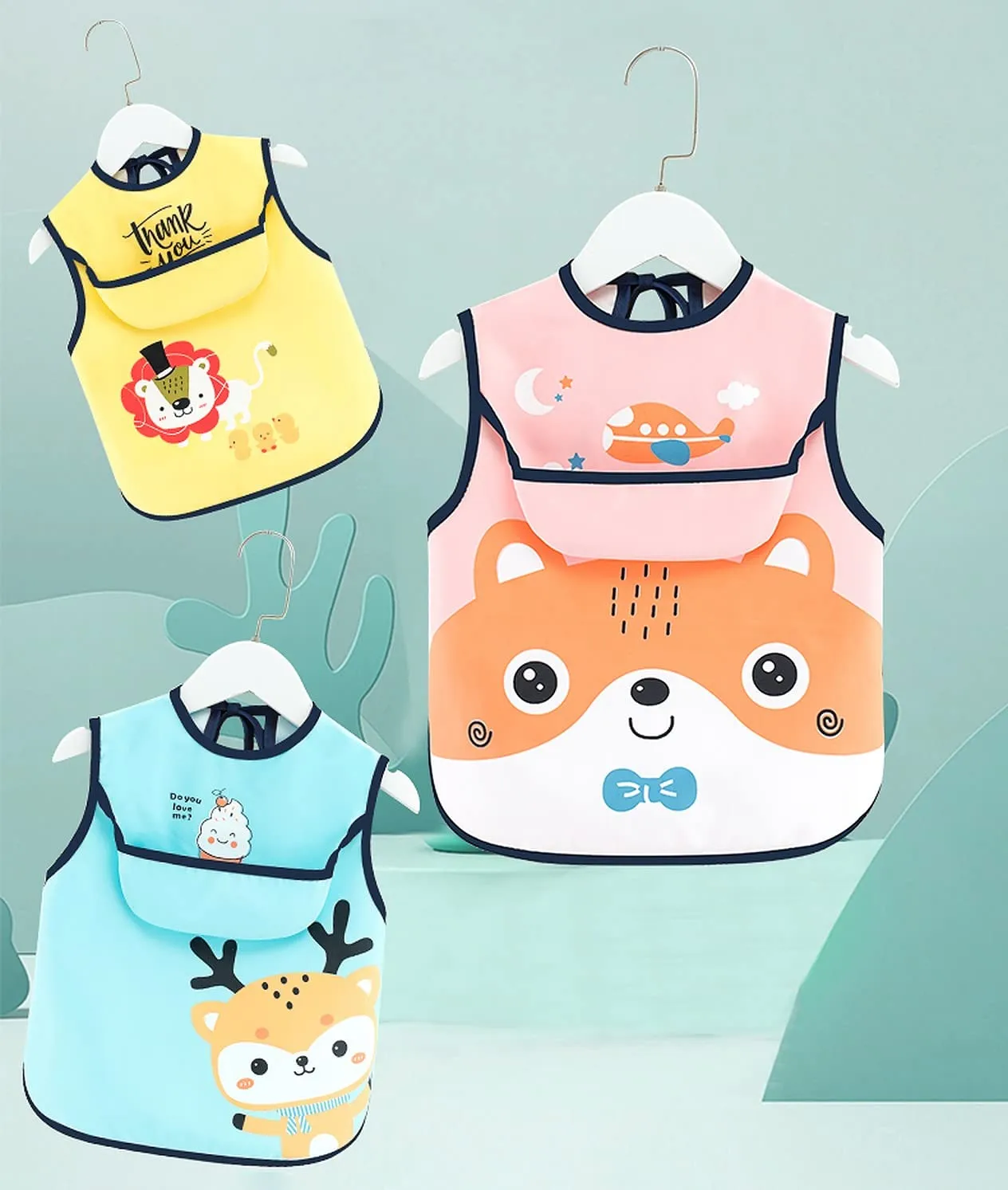 Baby Apron with Pockets for Colouring and Eating