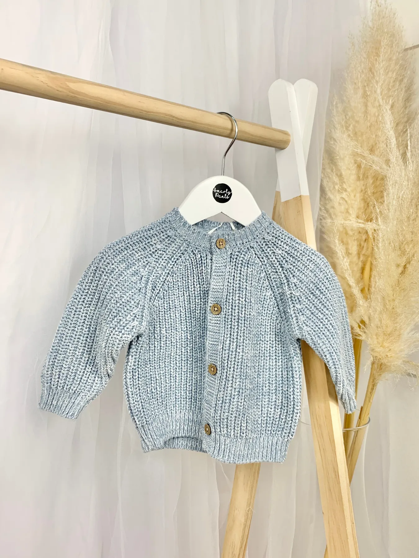 Baby Boy 'Hello' Blue Cardigan