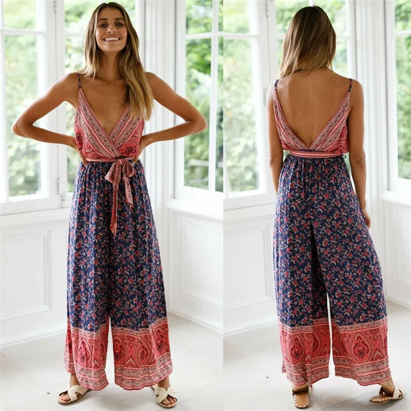 Backless Summer Jumpsuit