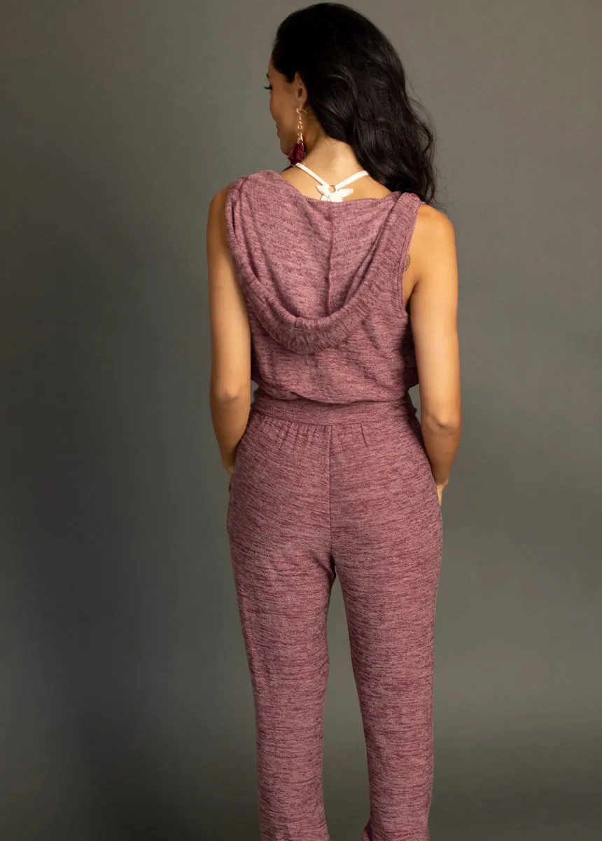 Baylee Jumpsuit in Heather Plum
