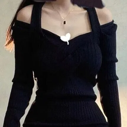 Black Cold Shoulder Bodycon Dress
