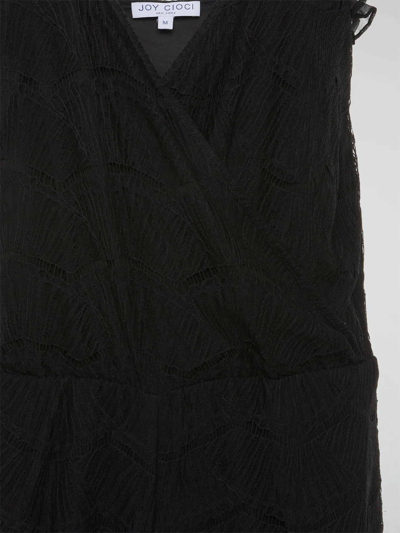 Black Lace Trim Jumpsuit
