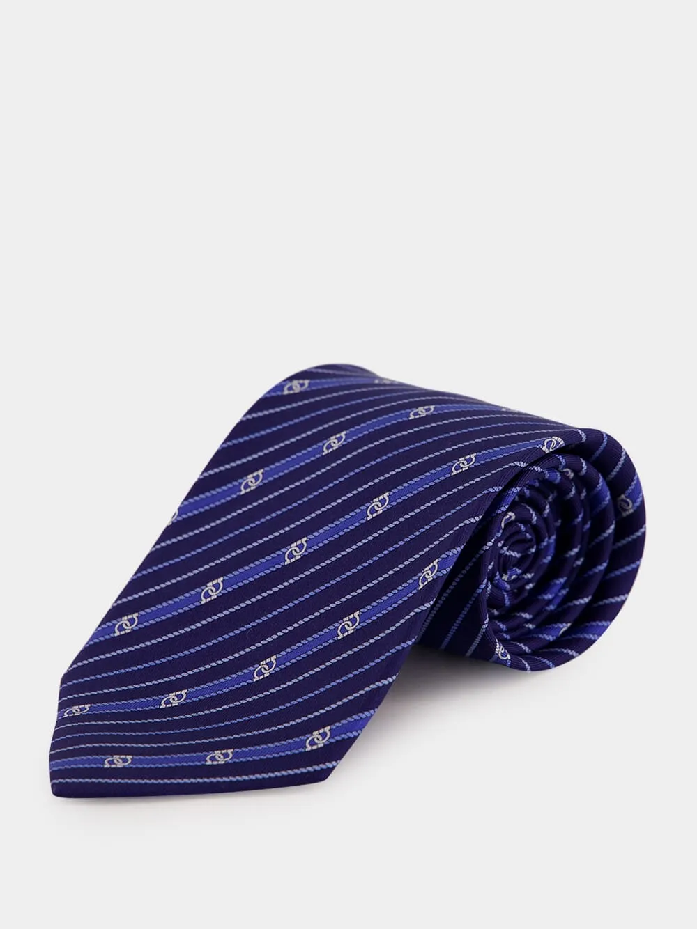 Blue Treccia Silk Tie