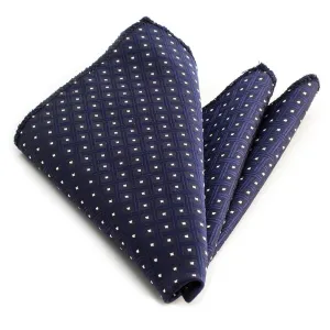 Blue White Mens Pocket Square - Premium Silk Handkerchiefs for Suits