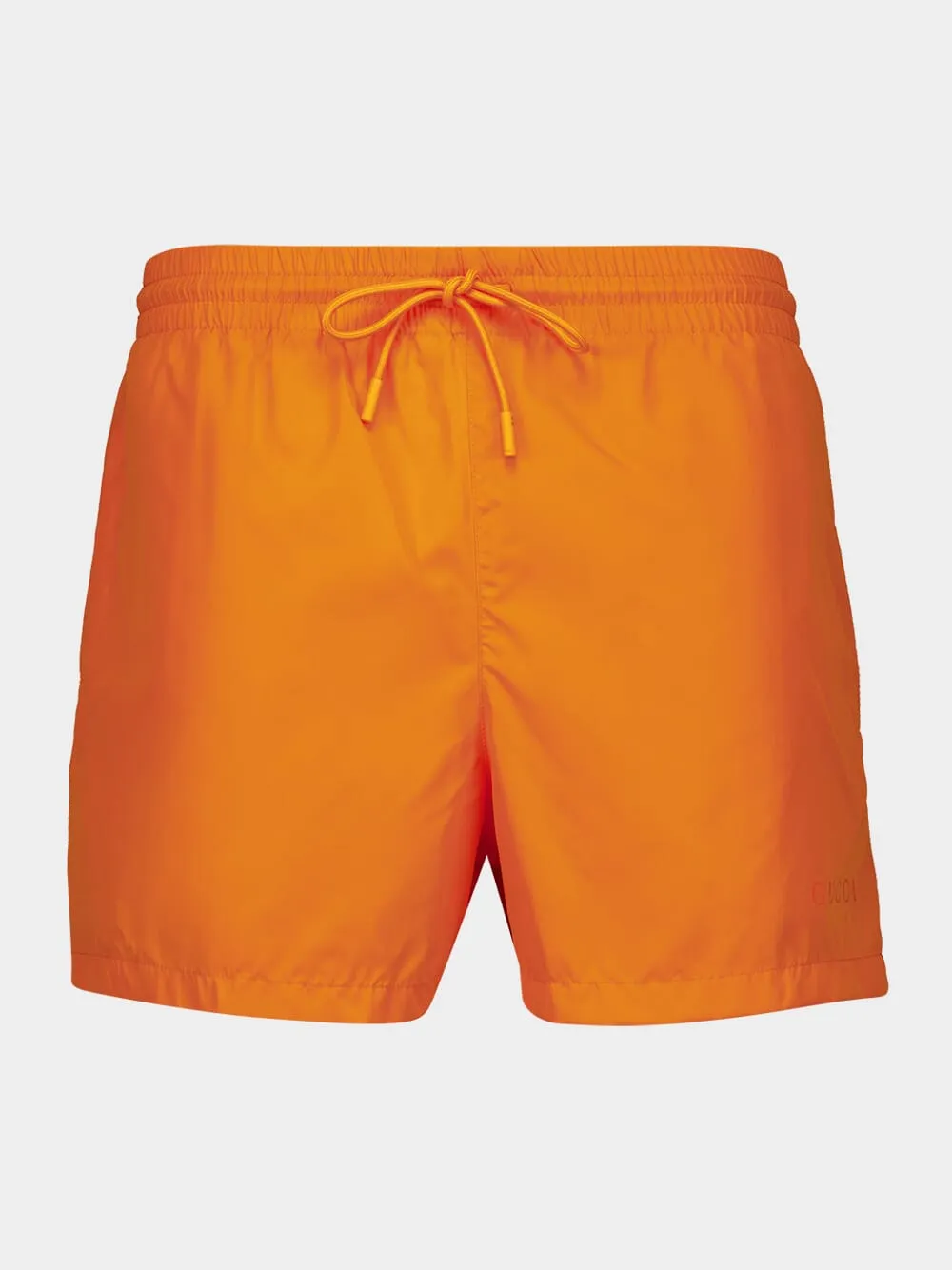 Bright Orange Technical Poplin Swim Shorts