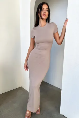 Brown Bodycon Maxi Dress