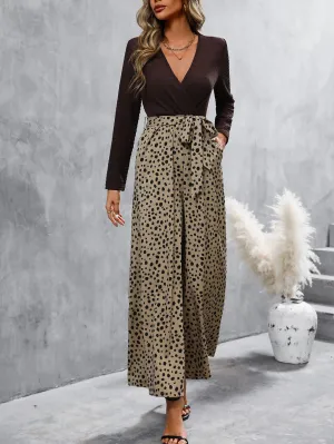 Brown Mix And Match Jumpsuit