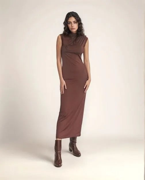 Brown Tank Slip Dress