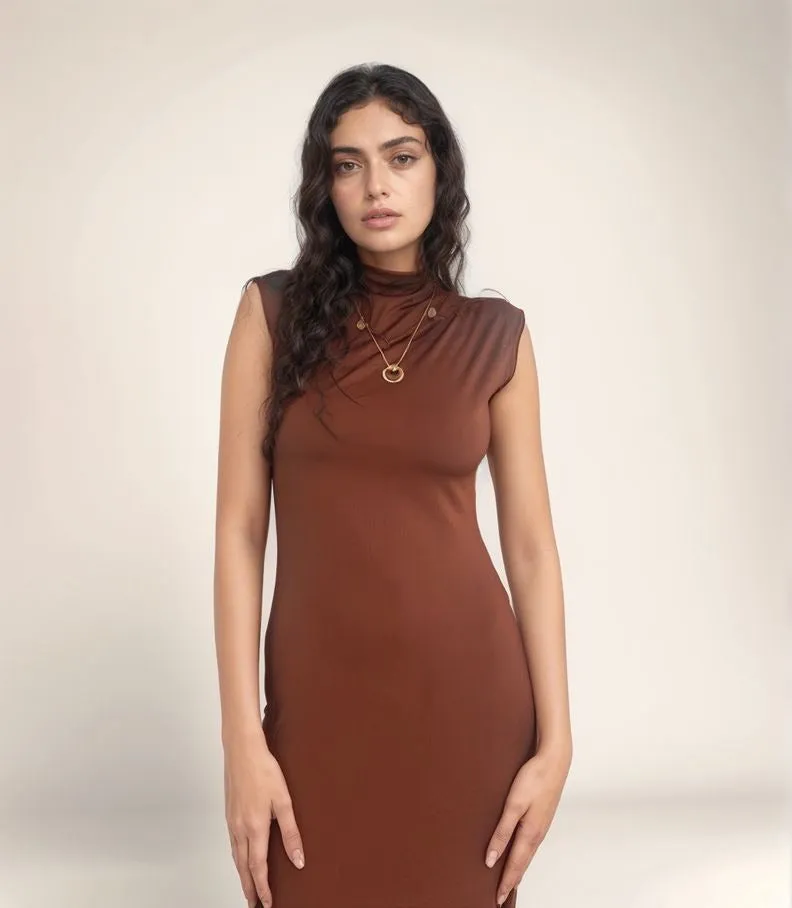 Brown Tank Slip Dress