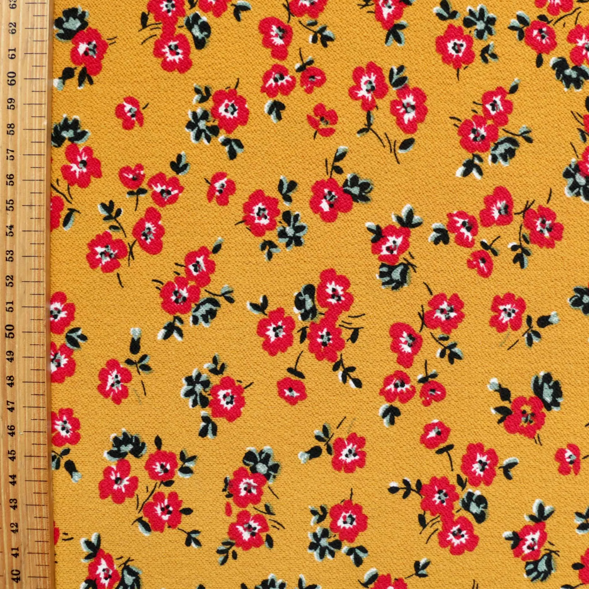 Bubble Crepe Fabric - Mustard