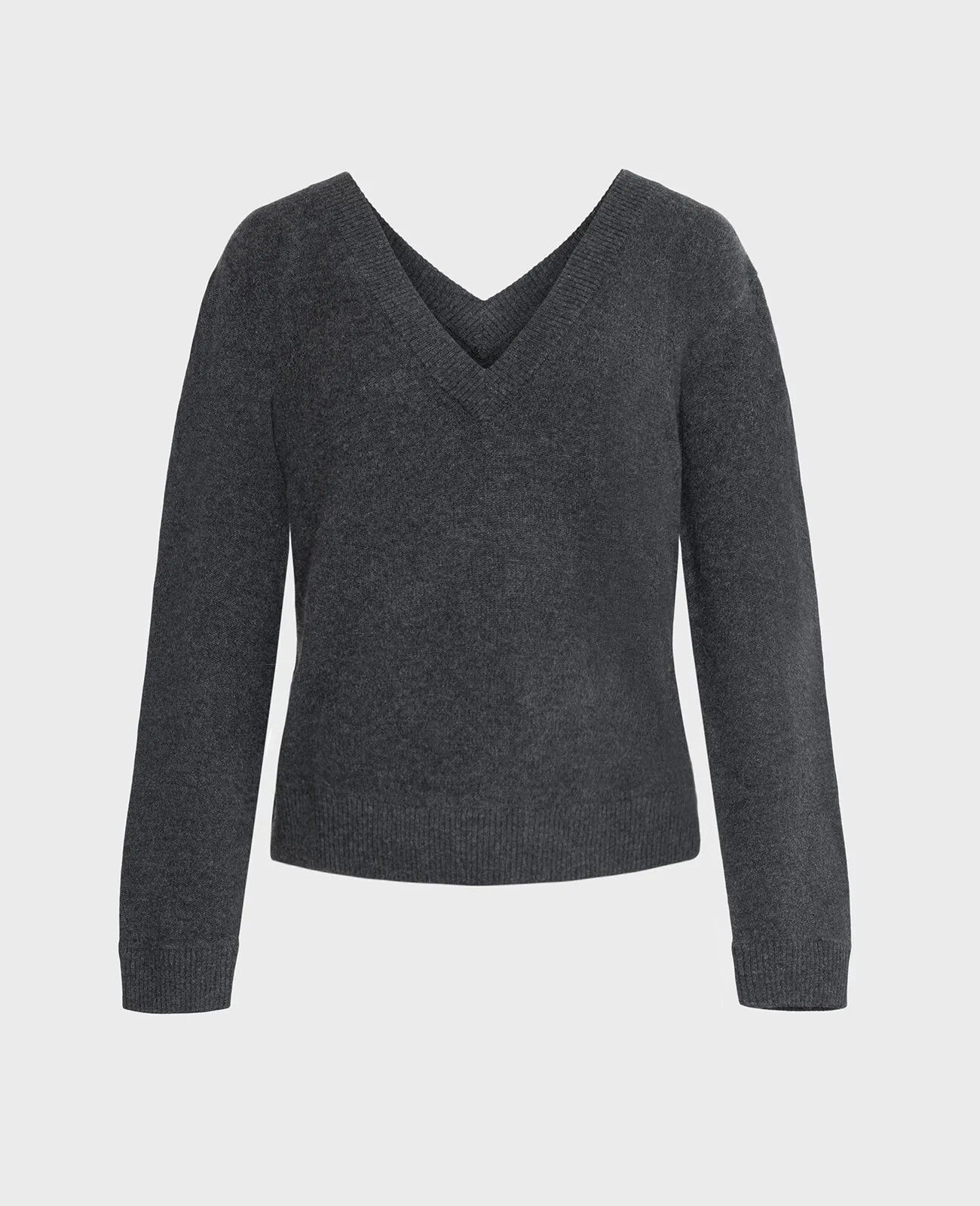 Cashmere Double V-Neck Sweater
