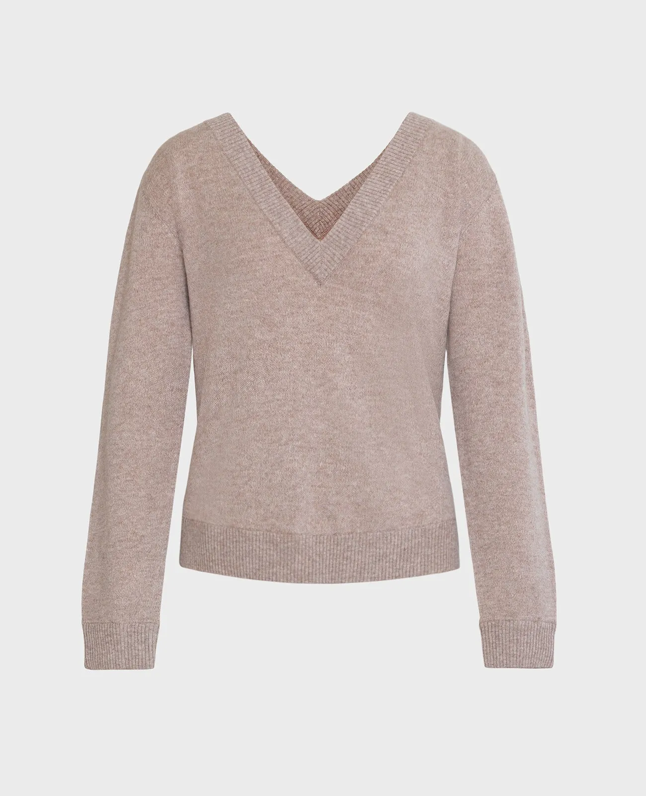 Cashmere Double V-Neck Sweater