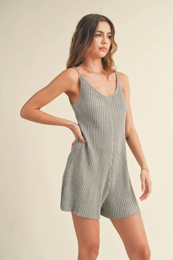 Catherine Ribbed Knitted Romper