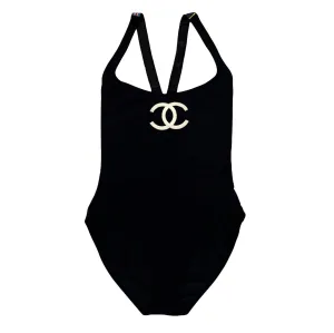 Chanel Black Logo One Piece