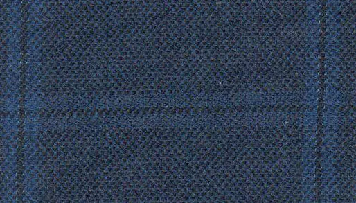 Charcoal & Blue Windowpane