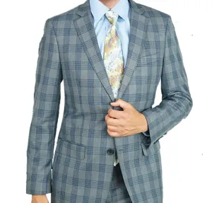 Charcoal & Blue Windowpane