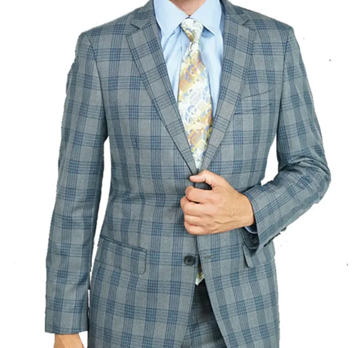 Charcoal & Blue Windowpane