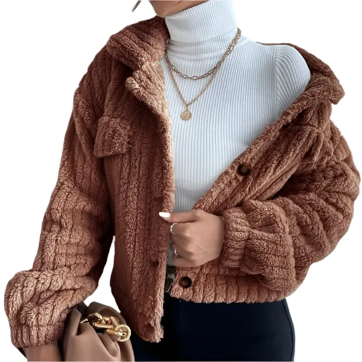 Chiara – Cozy Teddy Jacket for Women