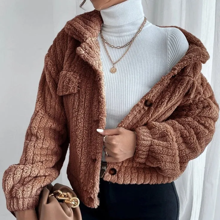 Chiara – Cozy Teddy Jacket for Women