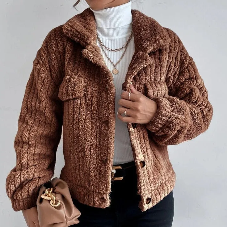 Chiara – Cozy Teddy Jacket for Women