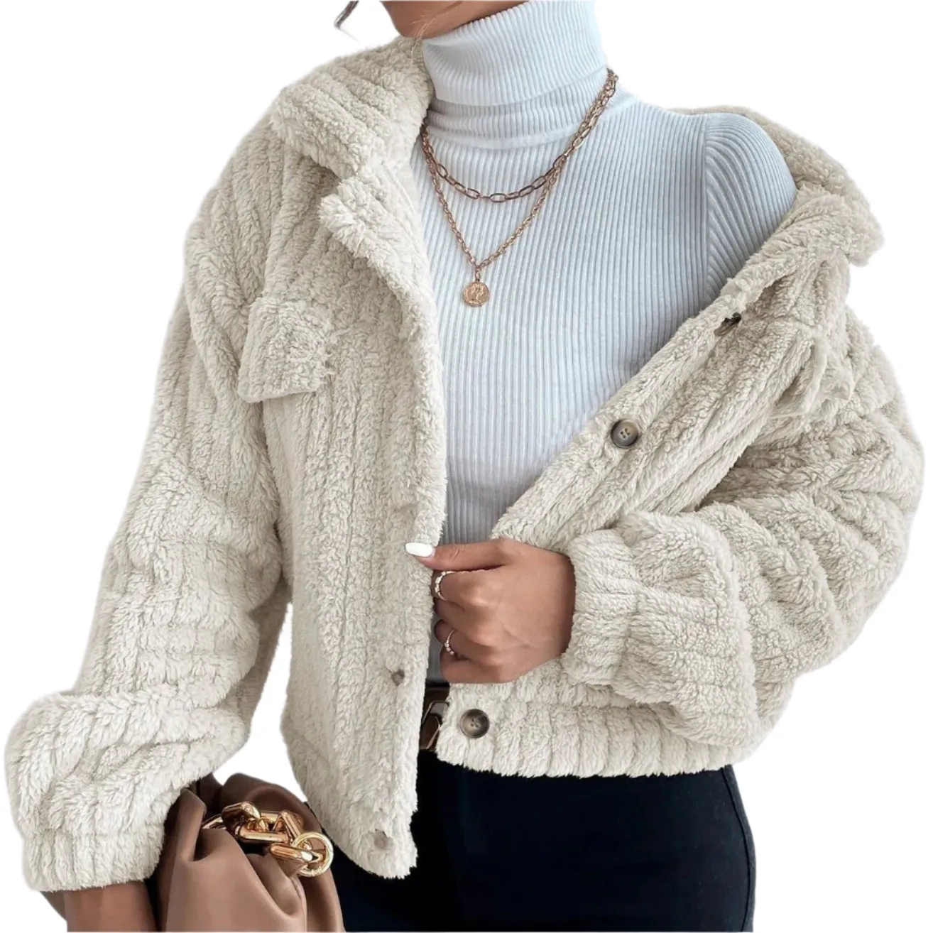Chiara – Cozy Teddy Jacket for Women
