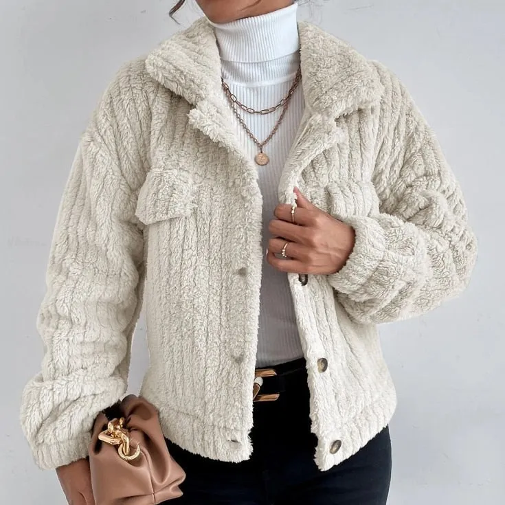 Chiara – Cozy Teddy Jacket for Women