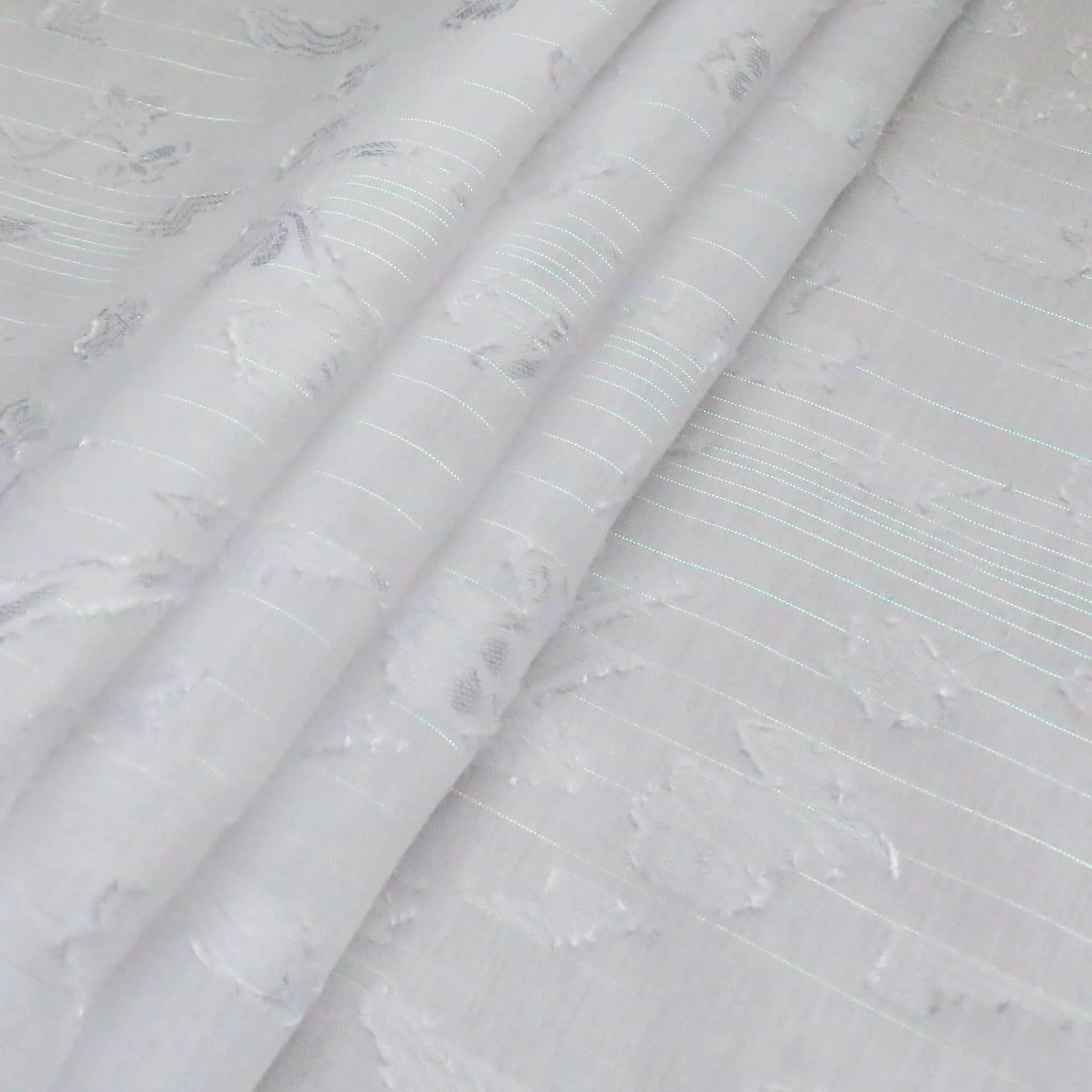 Clipped PolyCotton Fabric - Off-white