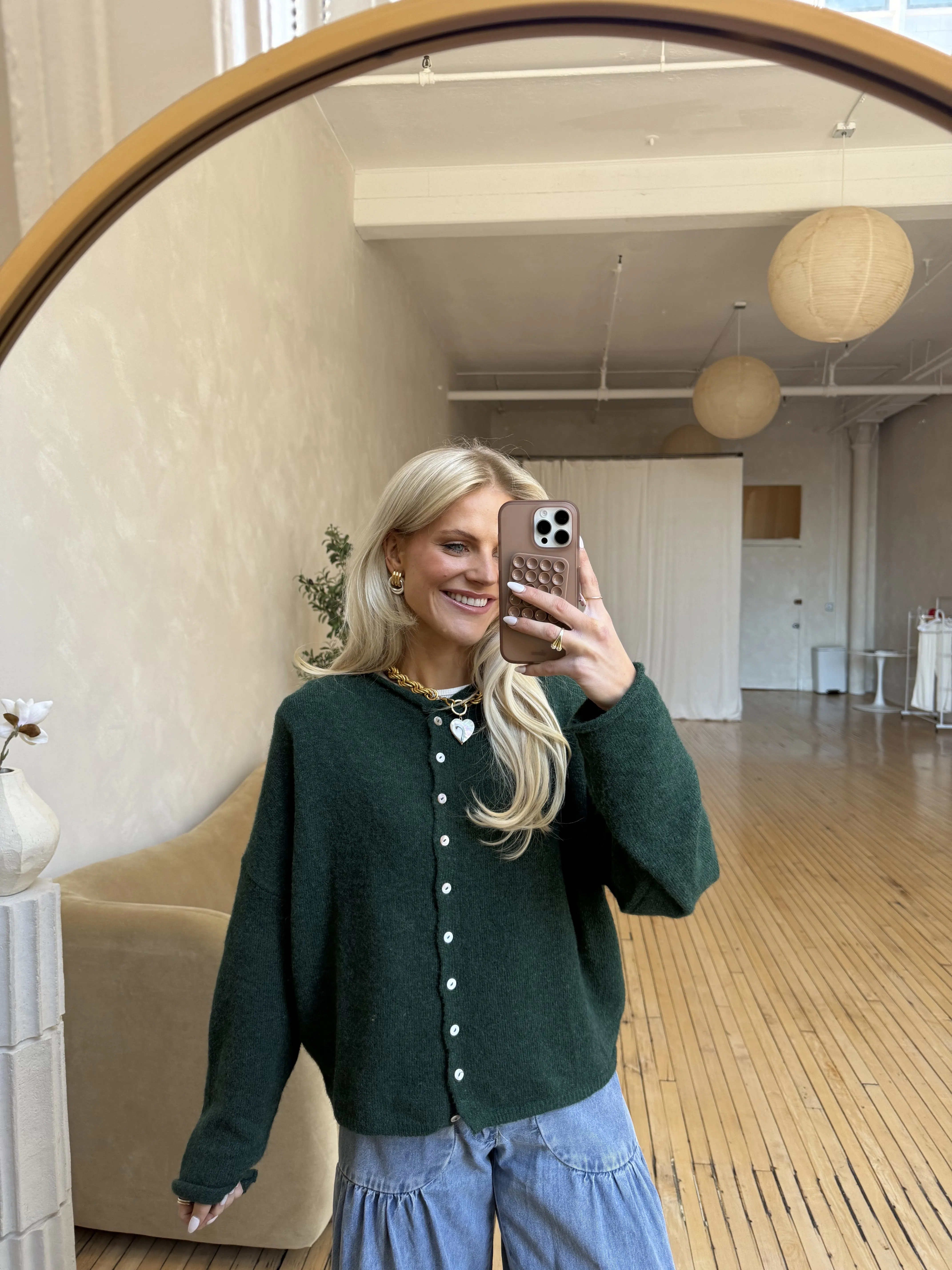 Coco Cutie Cardigan // Evergreen