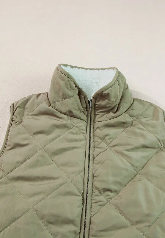 Cosy Zipped Fleece Vest with Pockets