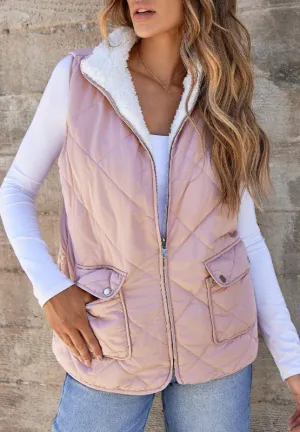 Cosy Zipped Fleece Vest with Pockets