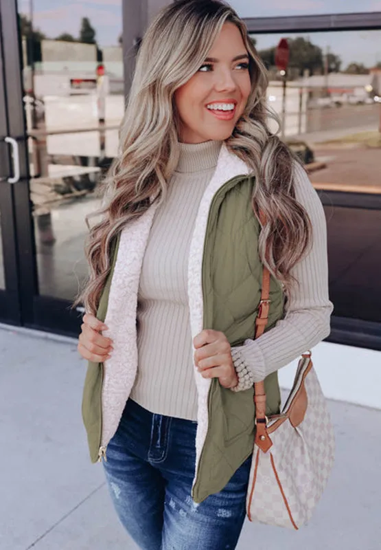 Cosy Zipped Fleece Vest with Pockets