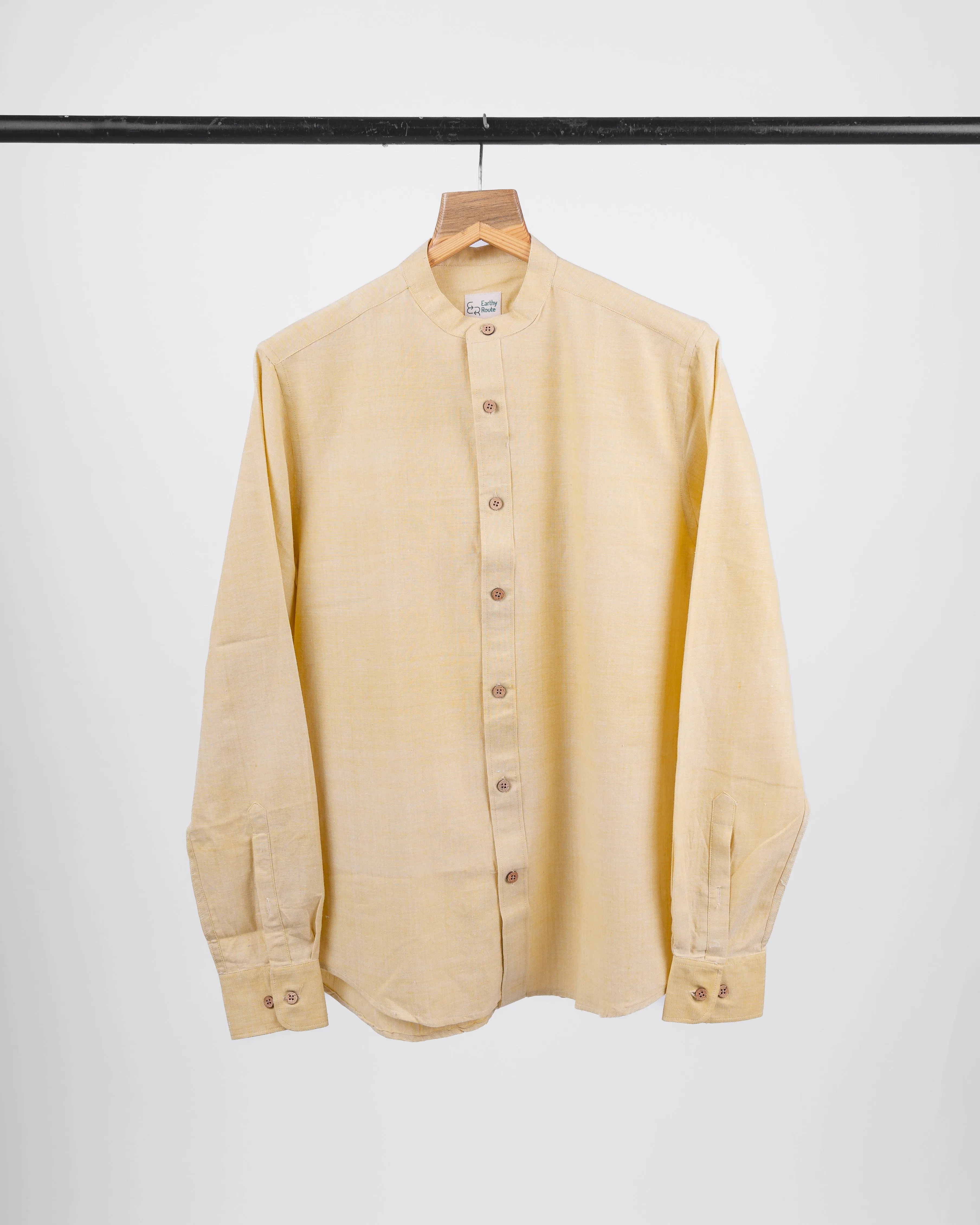 Cream Gold · Mandarin Collar Shirt