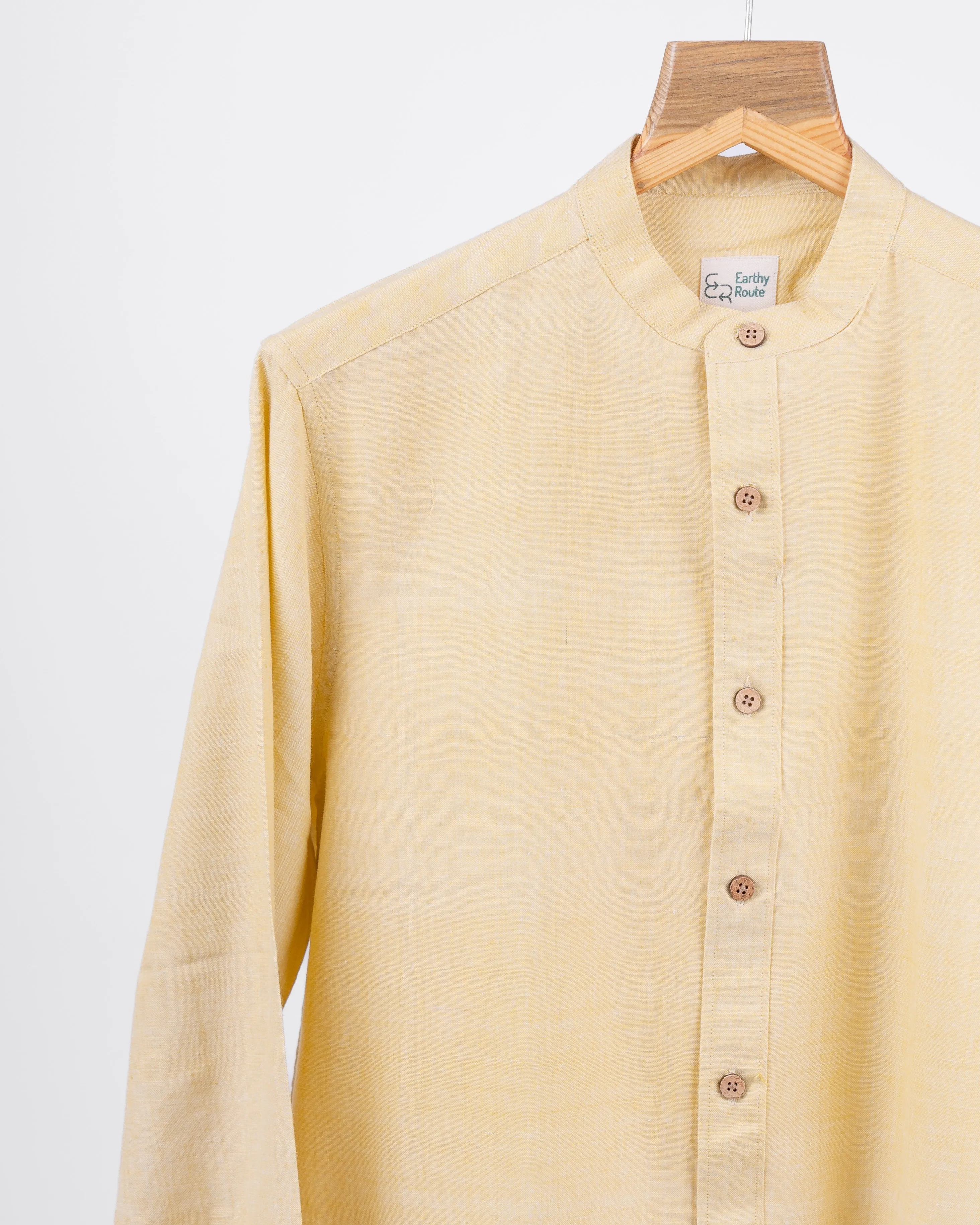 Cream Gold · Mandarin Collar Shirt