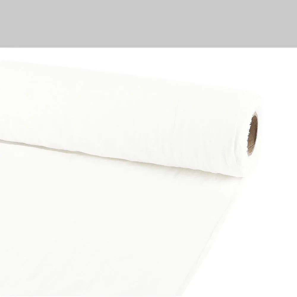 Crumpled Poly Shirting - White